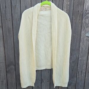 Free People Cream Knit Capa